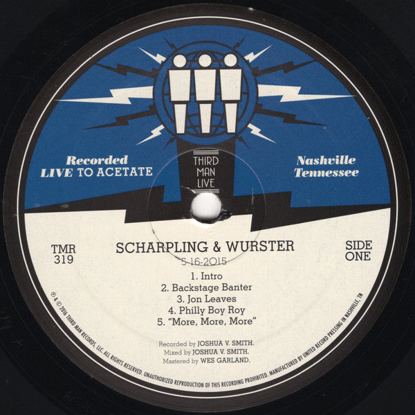 Scharpling & Wurster : Live at Third Man Records (LP, Album)