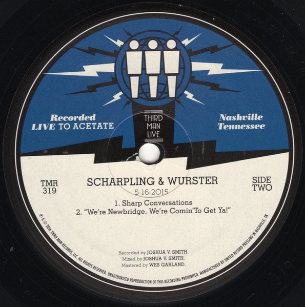 Scharpling & Wurster : Live at Third Man Records (LP, Album)