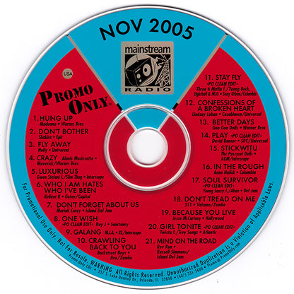 Various : Promo Only Mainstream Radio: November 05 (CD, Comp, Promo)