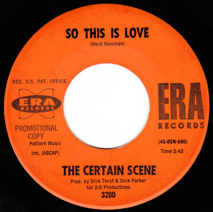The Certain Scene : Welcome Back Among The Living (7", Single, Promo)