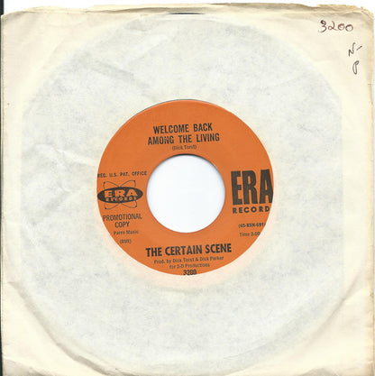 The Certain Scene : Welcome Back Among The Living (7", Single, Promo)