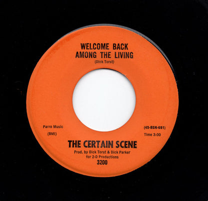 The Certain Scene : Welcome Back Among The Living (7", Single, Promo)