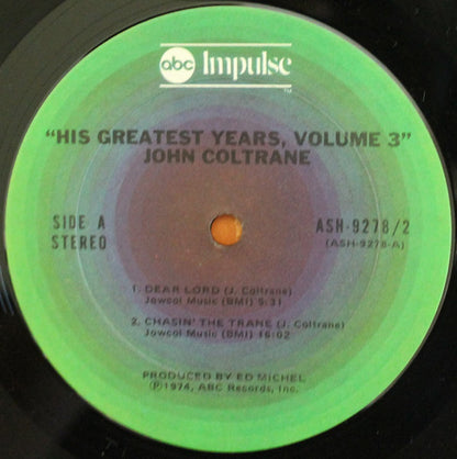 John Coltrane : The Best Of John Coltrane - His Greatest Years, Vol. 3 (2xLP, Comp)