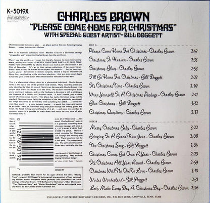 Charles Brown With Special Guest Artist Bill Doggett : Please Come Home For Christmas (CD, Album, RE)