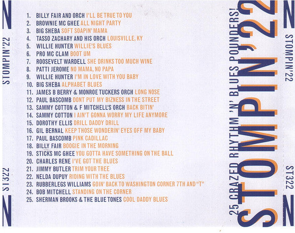 Various : Stompin' 22 - 25 Crazed Rhythm 'N' Blues Pounders! (CD, Album, Comp)