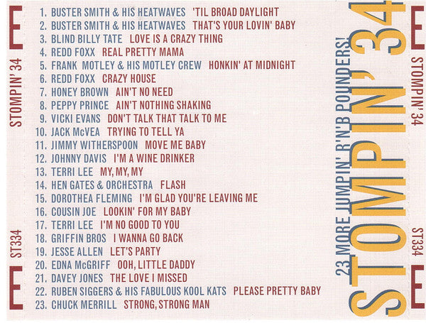 Various : Stompin' 34 - 23 More Jumpin' R'N'B Pounders! (CD, Album, Comp)