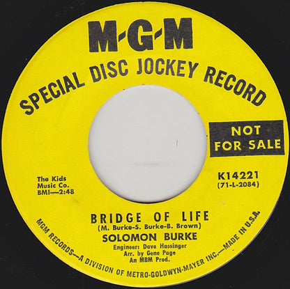 Solomon Burke : The Electronic Magnetism (That's Heavy, Baby) / Bridge Of Life (7", Single, Promo)