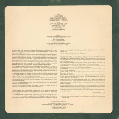 John Handy : Hard Work (LP, Album, Ter)