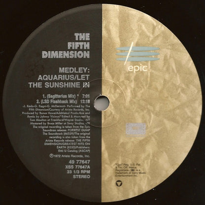 The Fifth Dimension : Medley: Aquarius / Let The Sunshine In (12", Single)