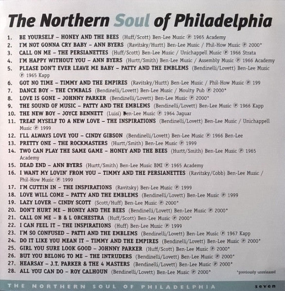 Various : The Northern Soul Of Philadelphia  (CD, Comp)