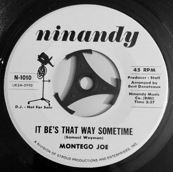 Montego Joe : Soul Man / It Be's That Way Sometime (7", Promo)