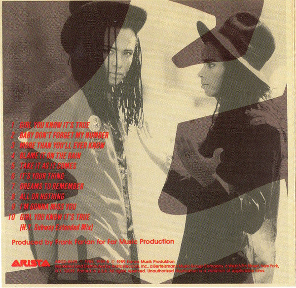 Milli Vanilli : Girl You Know It's True (CD, Album)
