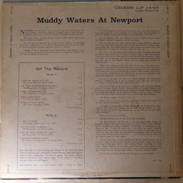 Muddy Waters : Muddy Waters At Newport 1960 (LP, Album, Mono, RP)