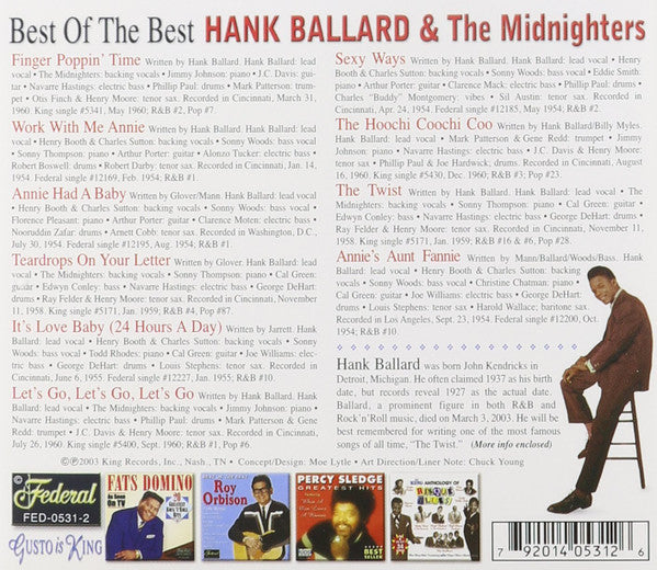 Hank Ballard & The Midnighters : Best Of The Best (CD, Comp)