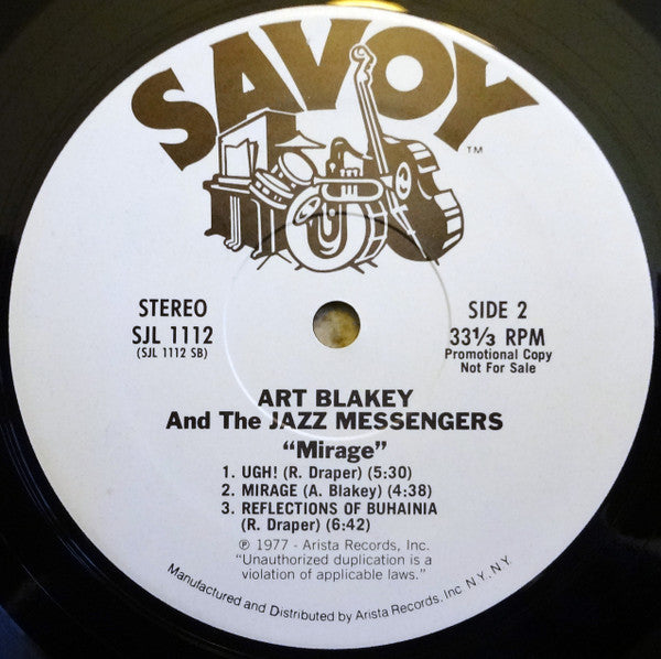 Art Blakey & The Jazz Messengers : Mirage (LP, Album, Promo, RE)