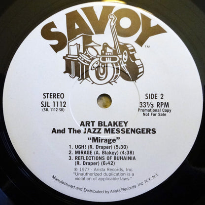 Art Blakey & The Jazz Messengers : Mirage (LP, Album, Promo, RE)