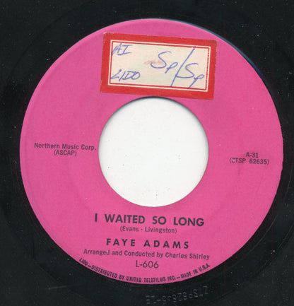 Faye Adams : It Can't Be Wrong (7", Mono)