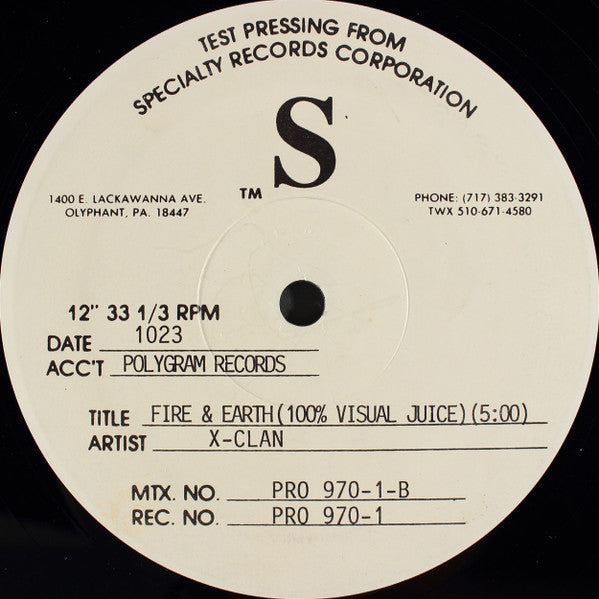 X-Clan : Fire & Earth (12", TP)