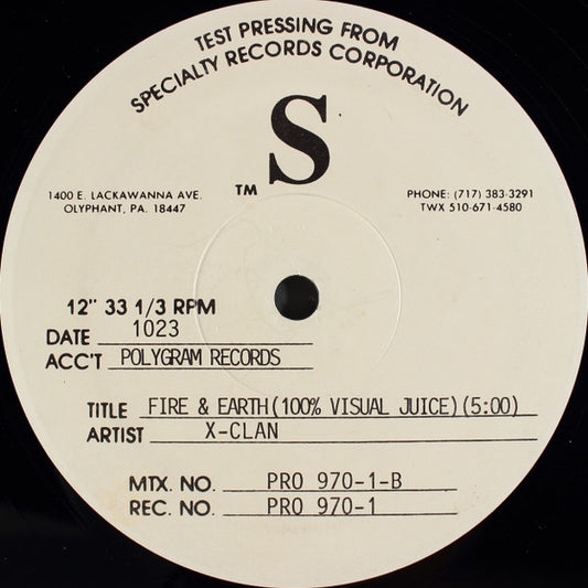 X-Clan : Fire & Earth (12", TP)