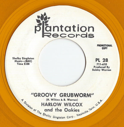 Harlow Wilcox And The Oakies : Groovy Grubworm (7", Single, Promo, Yel)