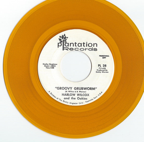 Harlow Wilcox And The Oakies : Groovy Grubworm (7", Single, Promo, Yel)