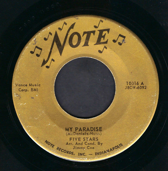 The Five Stars (4) : My Paradise / Friction (7")