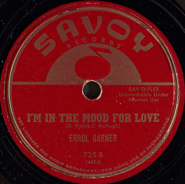 Erroll Garner : Cottage For Sale / I'm In The Mood For Love (10")