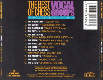 Various : The Best Of Chess Vocal Groups Volume Two (CD, Comp)