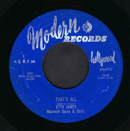 Etta James : That's All / W-O-M-A-N (7", Blu)