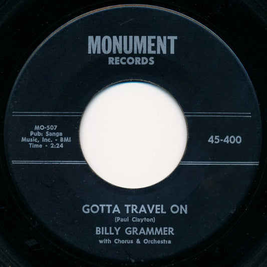 Billy Grammer : Gotta Travel On (7", Single)