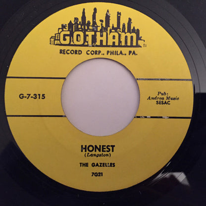 The Gazelles : Honest / Pretty Baby (7", RE, Unofficial)