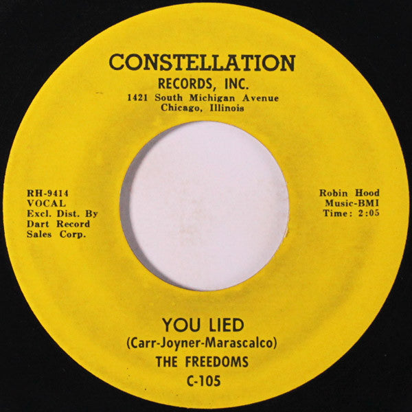 The Freedoms (2) : Ten Steps To Love You / You Lied (7", Single, RE)