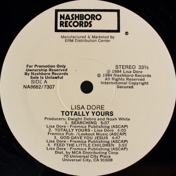 Lisa Dore : Totally Yours (LP, Promo)