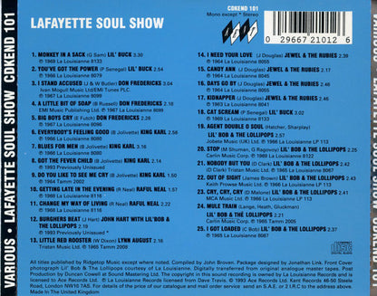 Various : Lafayette Soul Show (CD, Comp)