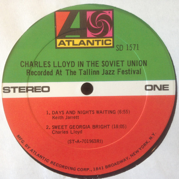 Charles Lloyd : In The Soviet Union: Recorded At The Tallinn Jazz Festival (LP, Album, Gat)