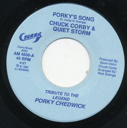 Chuck Corby And Quiet Storm : Porky's Song (7")