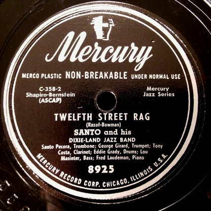 Santo Pecora And His Dixie Land Jazz Band : Basin Street Blues / Twelfth Street Rag (10")
