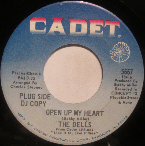 The Dells : Open Up My Heart / Nadine (7", Promo)