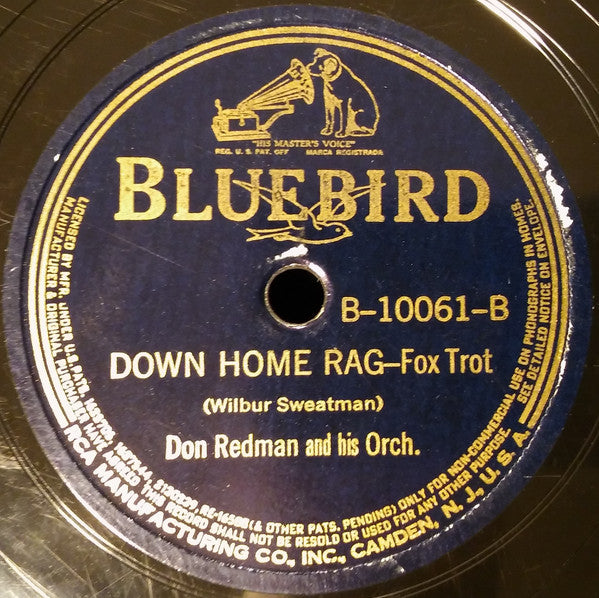 Don Redman And His Orchestra : Margie / Down Home Rag (Shellac, 10")