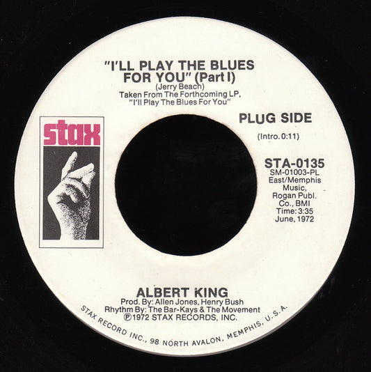 Albert King : I'll Play The Blues For You (7", Single, Promo)