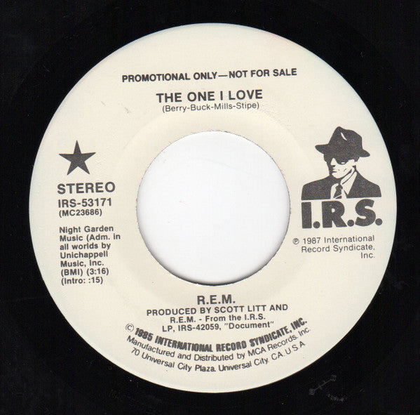 R.E.M. : The One I Love (7", Single, Promo, Pin)