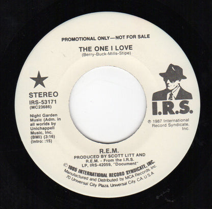 R.E.M. : The One I Love (7", Single, Promo, Pin)
