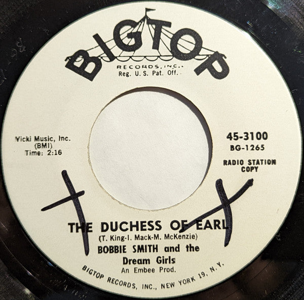Bobbie Smith & The Dream Girls : The Duchess Of Earl (7", Single, Promo)