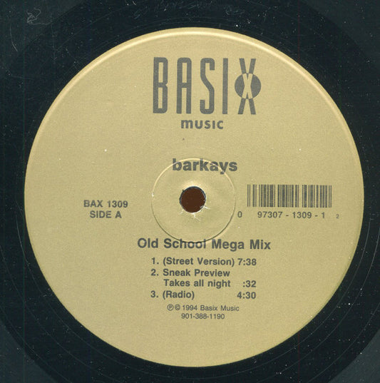 Bar-Kays : Old School Mega Mix / Out Of My Mind (12")