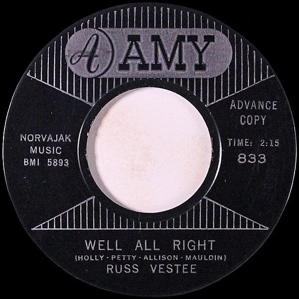 Russ Vestee : Well All Right (7", Single, Promo)