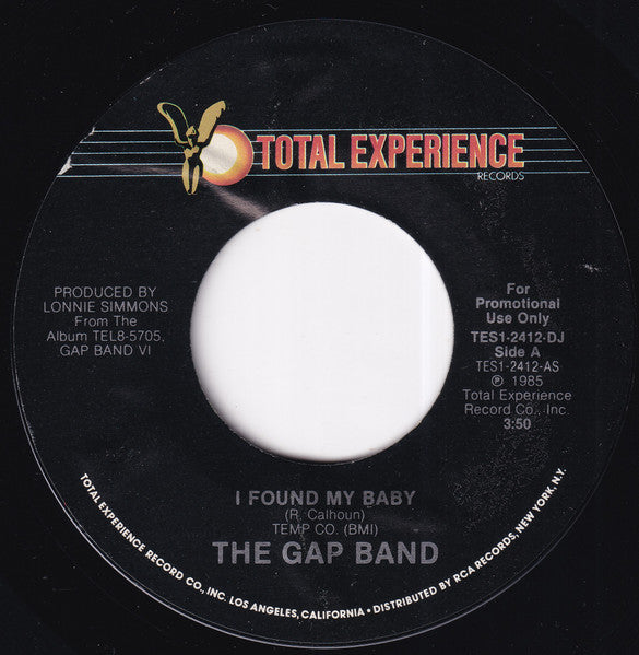 The Gap Band : I Found My Baby (7", Single, Promo, Styrene)