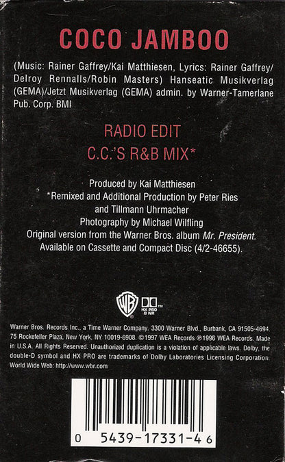 Mr. President : Coco Jamboo (Cass, Single)