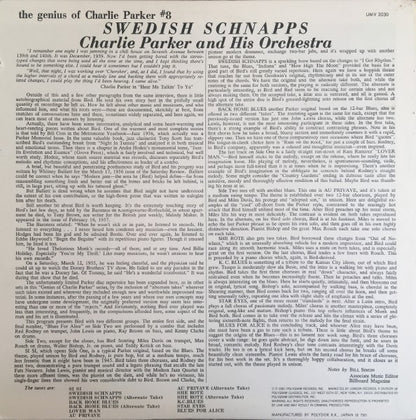 Charlie Parker And His Orchestra : Swedish Schnapps (LP, Album, Mono, RE)