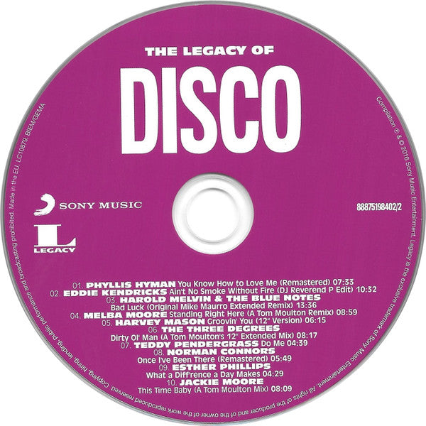 Various : The Legacy Of Disco (3xCD, Comp)