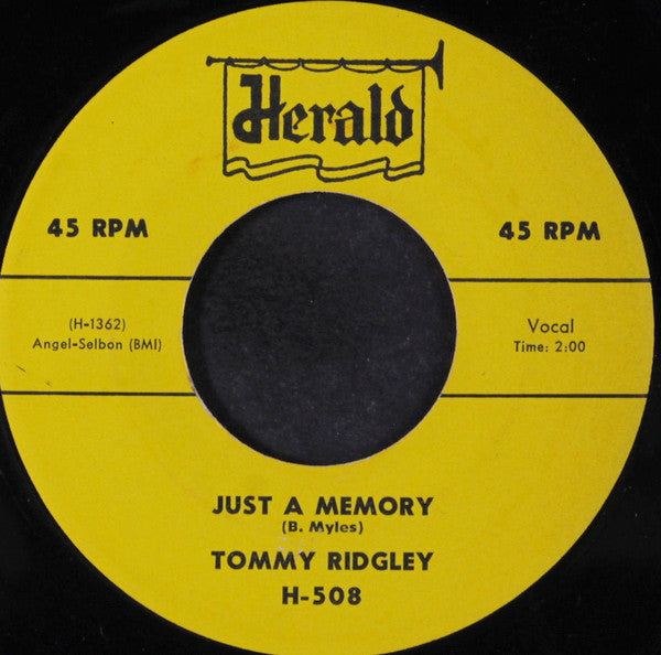 Tommy Ridgley : Baby Do Liddle / Just A Memory (7", Single)